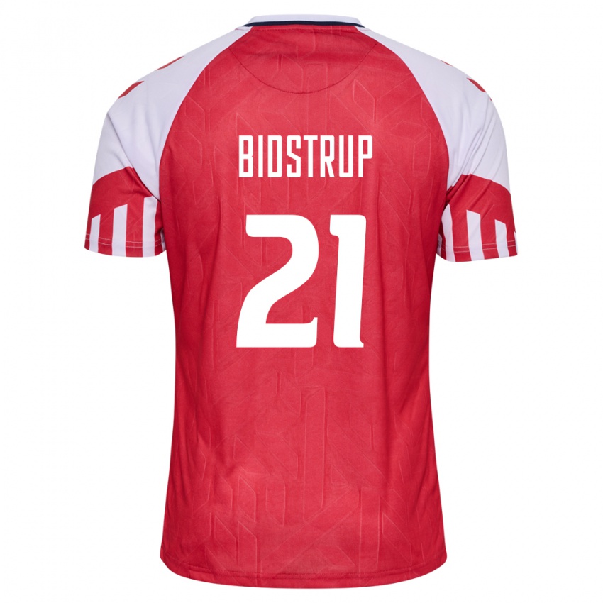 Niño Camiseta Dinamarca Mads Bidstrup #21 Rojo 1ª Equipación 24-26 La Camisa