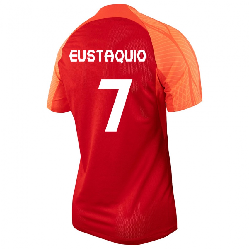 Niño Camiseta Canadá Stephen Eustaquio #7 Naranja 1ª Equipación 24-26 La Camisa