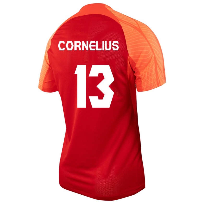 Niño Camiseta Canadá Derek Cornelius #13 Naranja 1ª Equipación 24-26 La Camisa