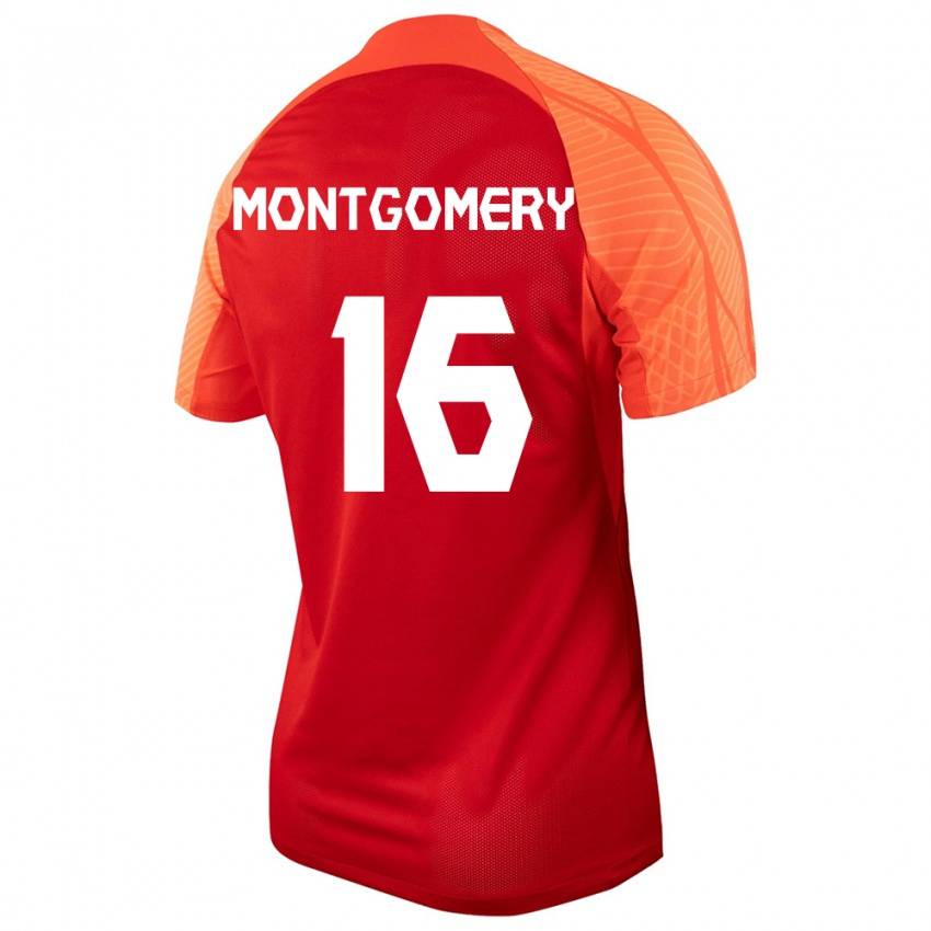 Niño Camiseta Canadá Callum Montgomery #16 Naranja 1ª Equipación 24-26 La Camisa