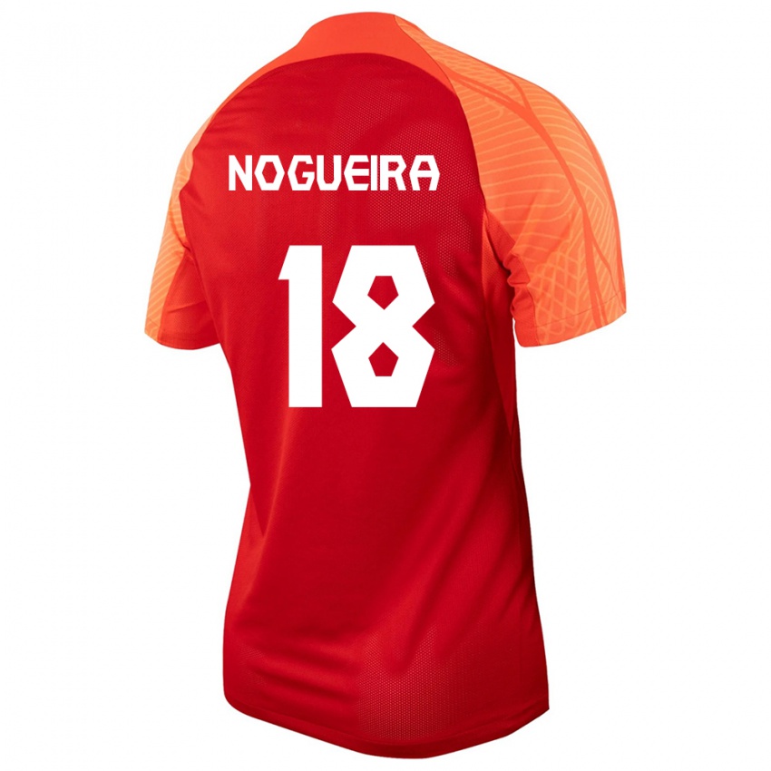 Niño Camiseta Canadá Matthew Nogueira #18 Naranja 1ª Equipación 24-26 La Camisa