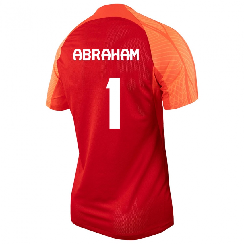 Niño Camiseta Canadá Nathaniel Abraham #1 Naranja 1ª Equipación 24-26 La Camisa