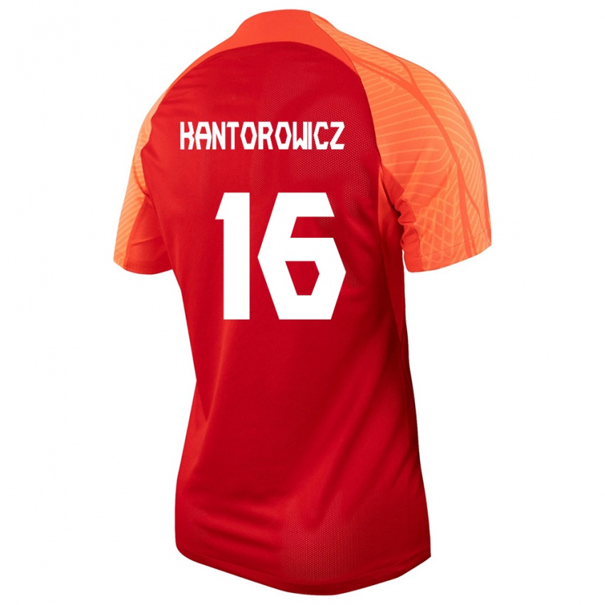 Niño Camiseta Canadá Dominic Kantorowicz #16 Naranja 1ª Equipación 24-26 La Camisa