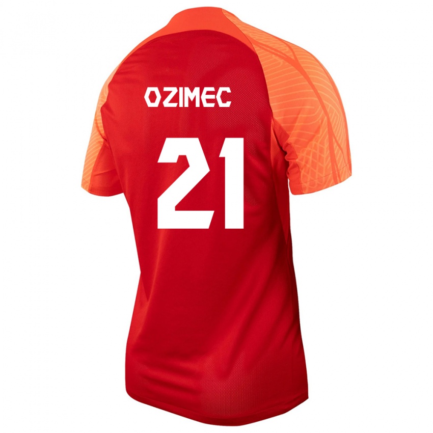 Niño Camiseta Canadá Lucas Ozimec #21 Naranja 1ª Equipación 24-26 La Camisa