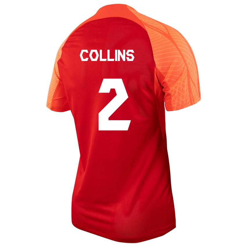 Niño Camiseta Canadá Sydney Collins #2 Naranja 1ª Equipación 24-26 La Camisa