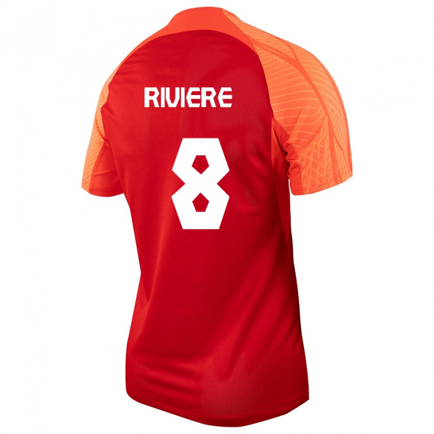Niño Camiseta Canadá Jayde Riviere #8 Naranja 1ª Equipación 24-26 La Camisa
