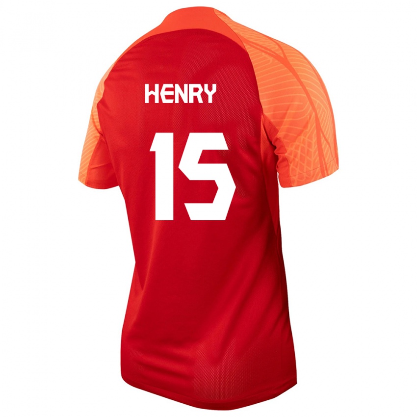 Niño Camiseta Canadá Doneil Henry #15 Naranja 1ª Equipación 24-26 La Camisa