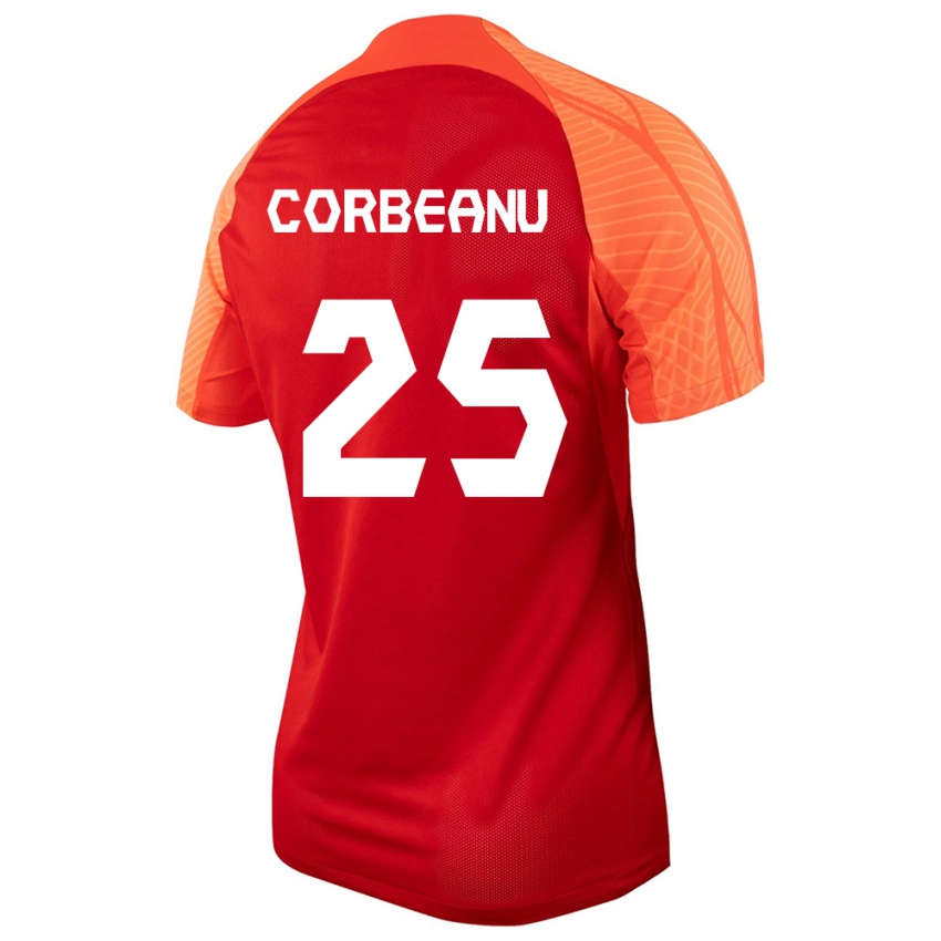 Niño Camiseta Canadá Theo Corbeanu #25 Naranja 1ª Equipación 24-26 La Camisa