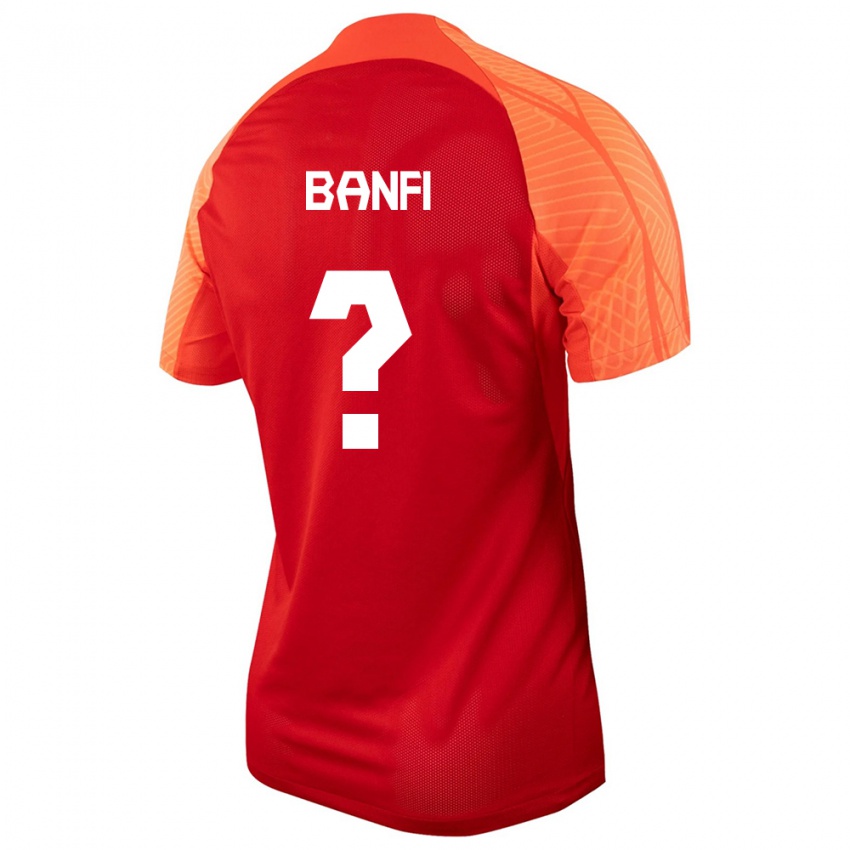 Niño Camiseta Canadá Samuel Banfi #0 Naranja 1ª Equipación 24-26 La Camisa