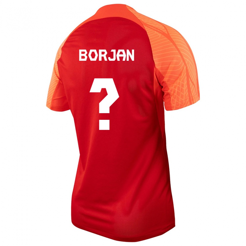 Niño Camiseta Canadá Nikola Borjan #0 Naranja 1ª Equipación 24-26 La Camisa