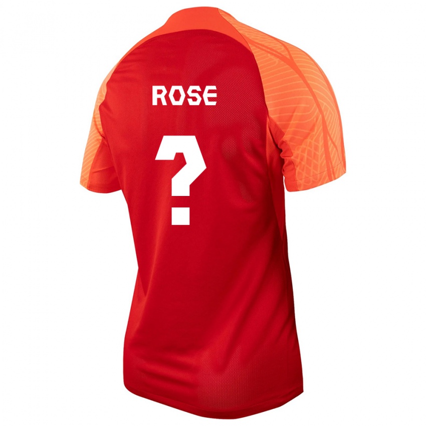 Niño Camiseta Canadá Federico Rose #0 Naranja 1ª Equipación 24-26 La Camisa