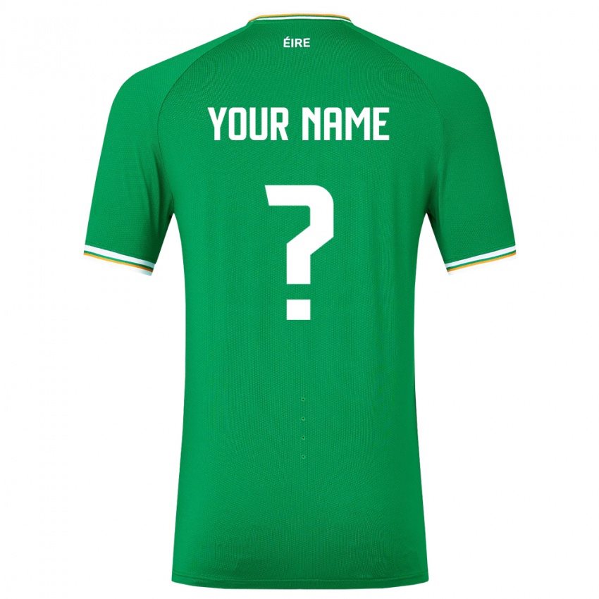 Niño Camiseta Irlanda Su Nombre #0 Verde 1ª Equipación 24-26 La Camisa