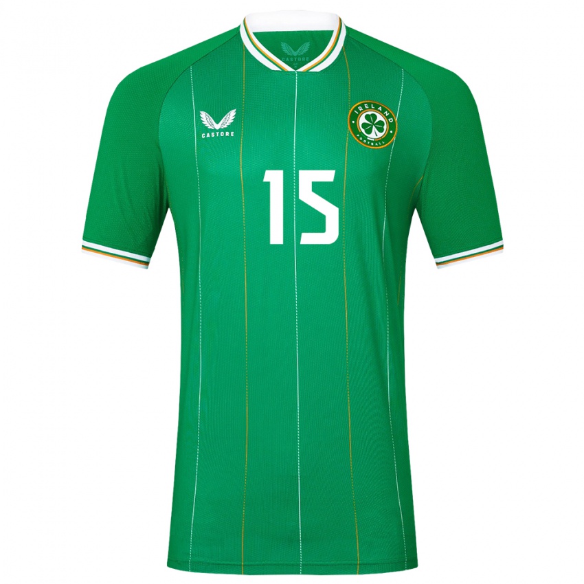Niño Camiseta Irlanda Liam Scales #15 Verde 1ª Equipación 24-26 La Camisa