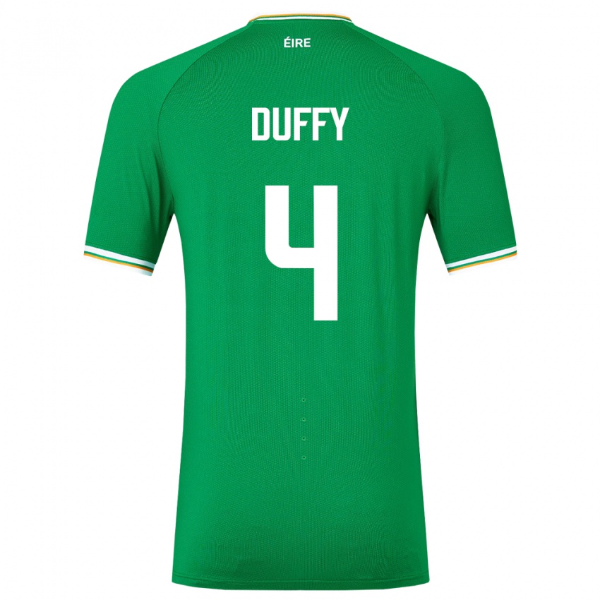 Niño Camiseta Irlanda Shane Duffy #4 Verde 1ª Equipación 24-26 La Camisa