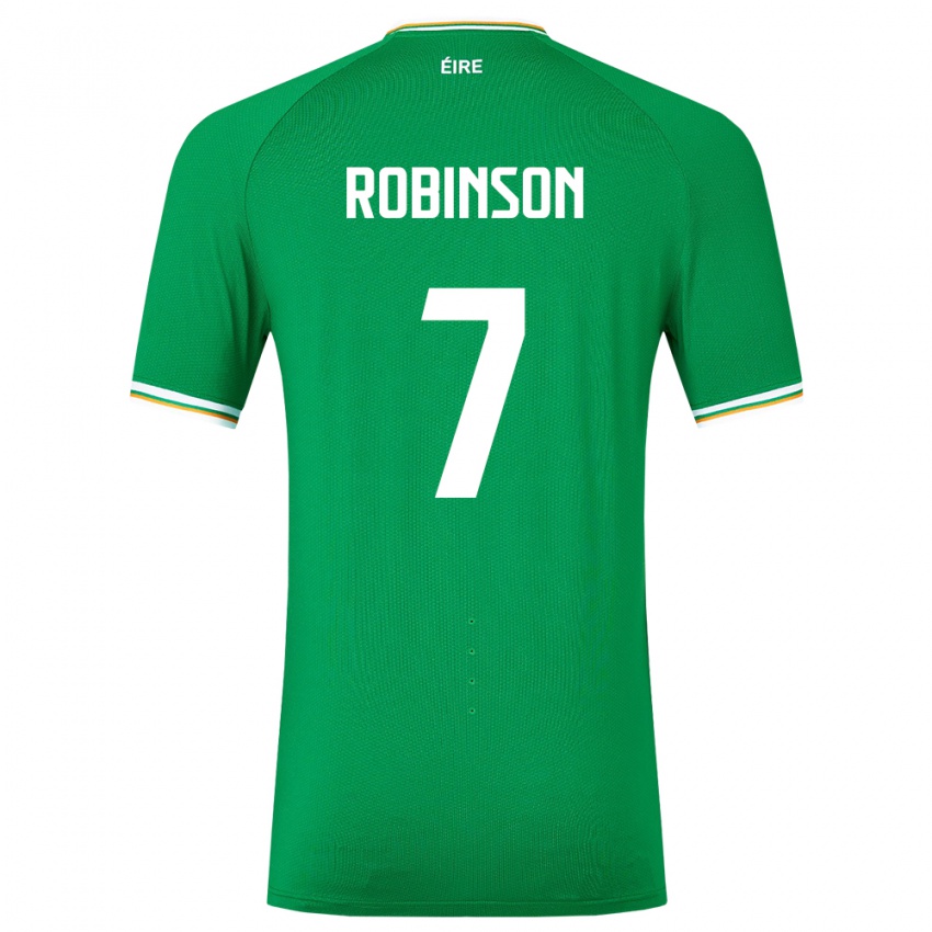 Niño Camiseta Irlanda Callum Robinson #7 Verde 1ª Equipación 24-26 La Camisa