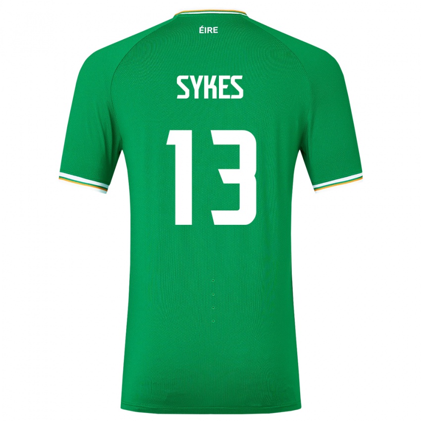 Niño Camiseta Irlanda Mark Sykes #13 Verde 1ª Equipación 24-26 La Camisa