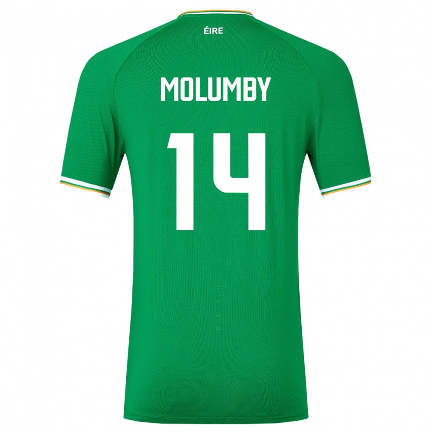 Niño Camiseta Irlanda Jayson Molumby #14 Verde 1ª Equipación 24-26 La Camisa