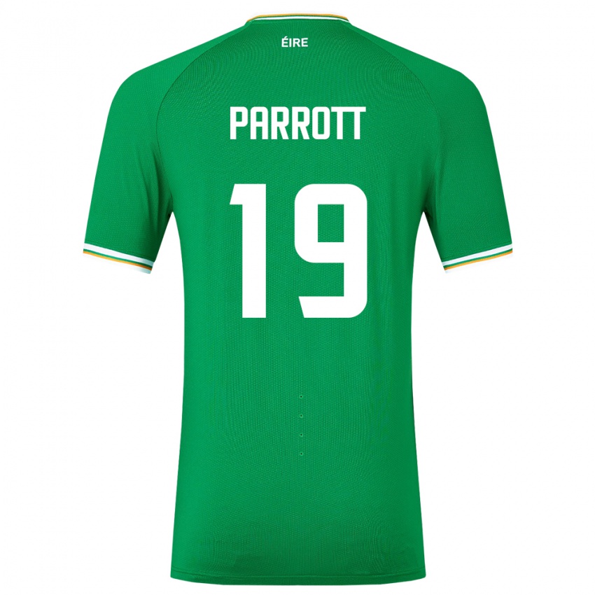 Niño Camiseta Irlanda Troy Parrott #19 Verde 1ª Equipación 24-26 La Camisa