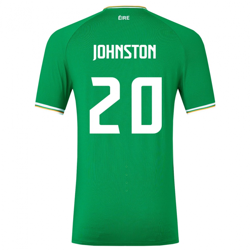 Niño Camiseta Irlanda Mikey Johnston #20 Verde 1ª Equipación 24-26 La Camisa