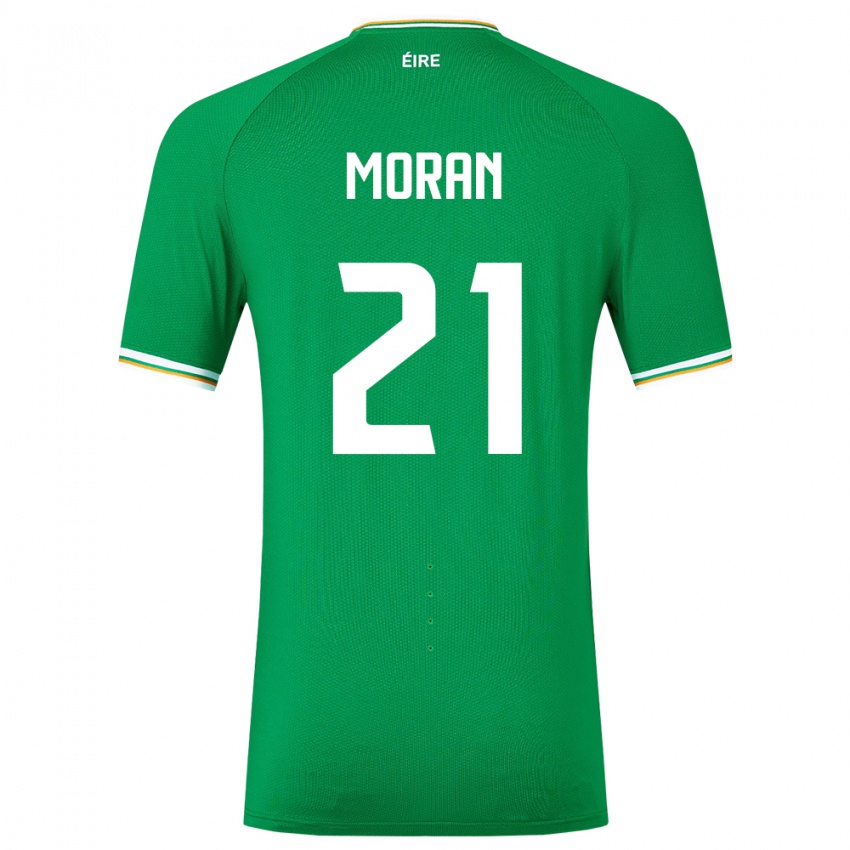 Niño Camiseta Irlanda Andy Moran #21 Verde 1ª Equipación 24-26 La Camisa