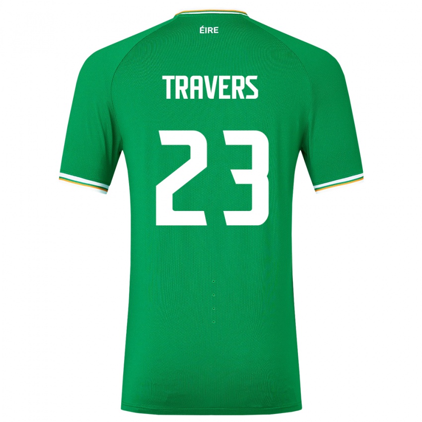 Niño Camiseta Irlanda Mark Travers #23 Verde 1ª Equipación 24-26 La Camisa