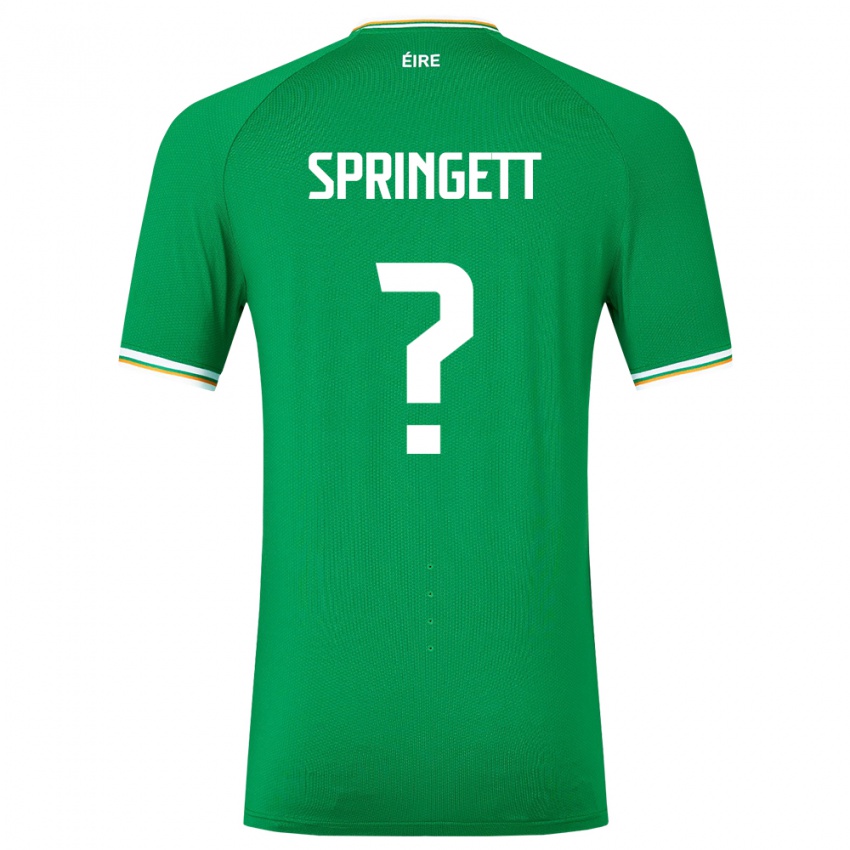 Niño Camiseta Irlanda Tony Springett #0 Verde 1ª Equipación 24-26 La Camisa