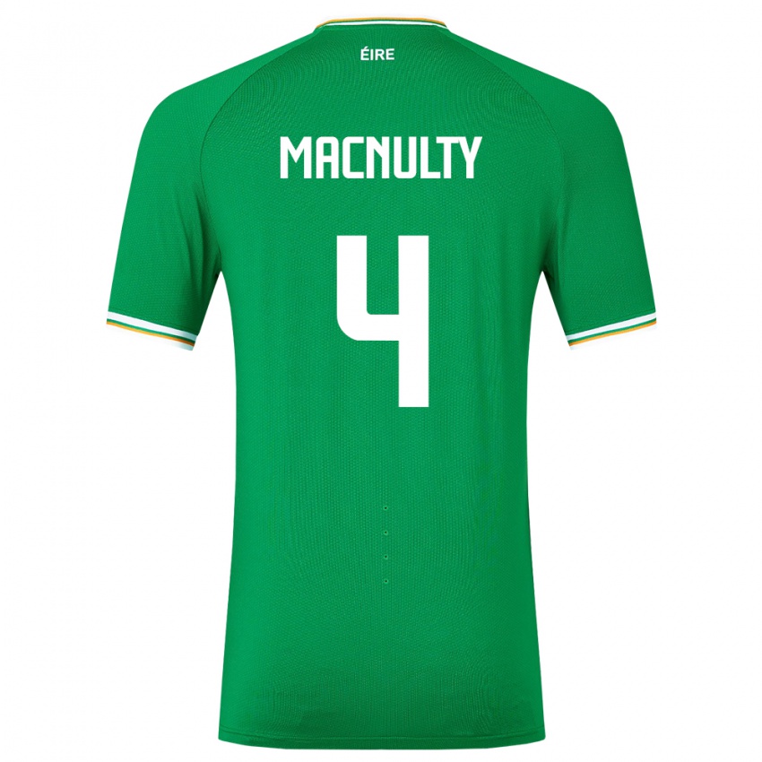 Niño Camiseta Irlanda Anselmo García Macnulty #4 Verde 1ª Equipación 24-26 La Camisa