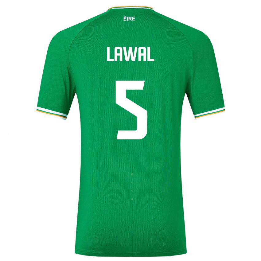 Niño Camiseta Irlanda Bosun Lawal #5 Verde 1ª Equipación 24-26 La Camisa