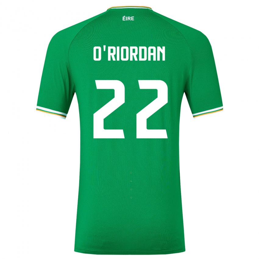 Niño Camiseta Irlanda Connor O'riordan #22 Verde 1ª Equipación 24-26 La Camisa