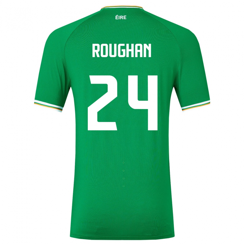 Niño Camiseta Irlanda Sean Roughan #24 Verde 1ª Equipación 24-26 La Camisa
