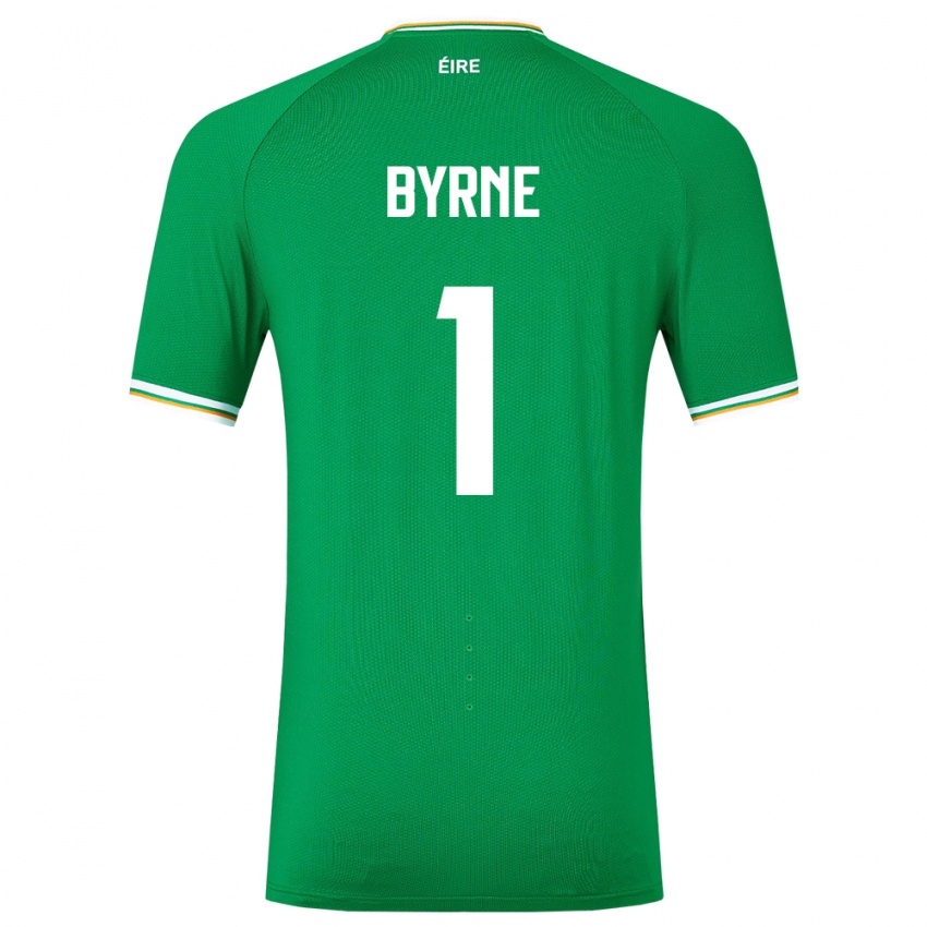 Niño Camiseta Irlanda Reece Byrne #1 Verde 1ª Equipación 24-26 La Camisa