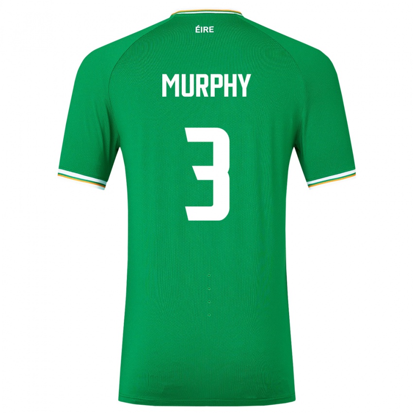 Niño Camiseta Irlanda Alex Murphy #3 Verde 1ª Equipación 24-26 La Camisa
