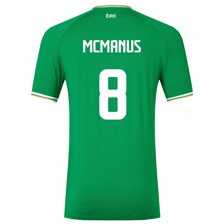 Niño Camiseta Irlanda James Mcmanus #8 Verde 1ª Equipación 24-26 La Camisa