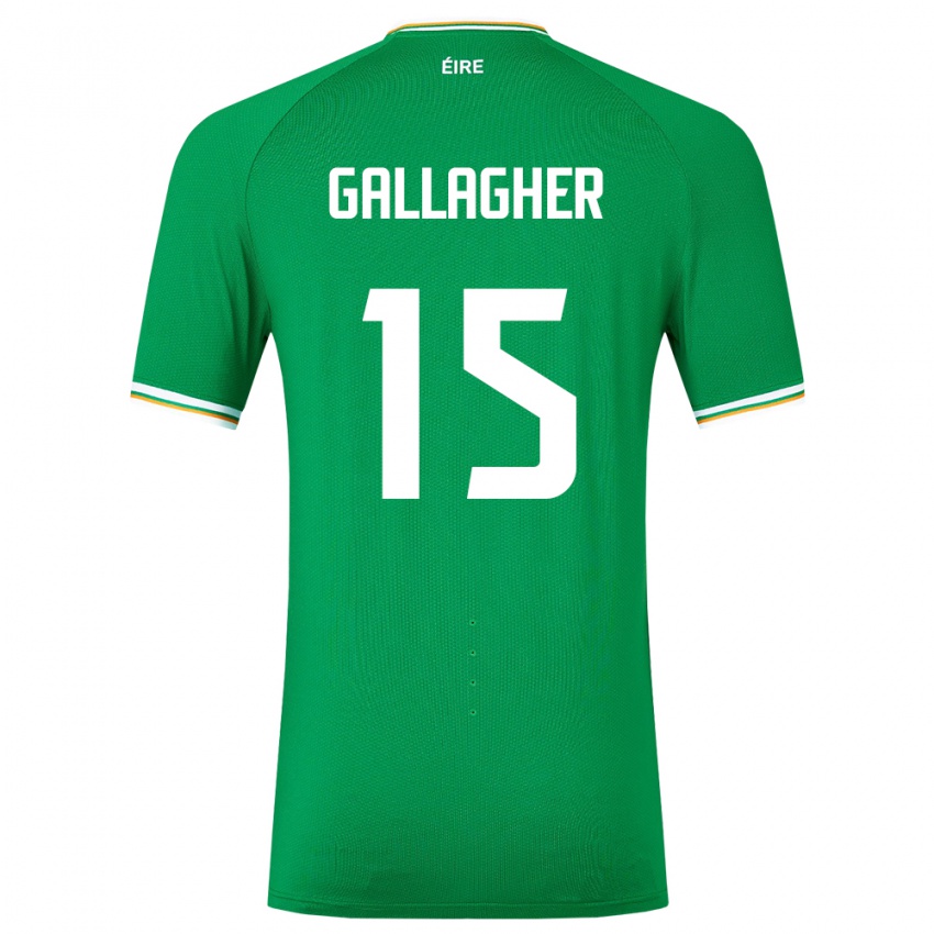 Niño Camiseta Irlanda Oisín Gallagher #15 Verde 1ª Equipación 24-26 La Camisa