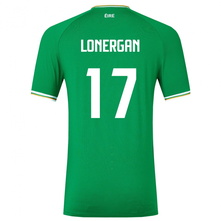 Niño Camiseta Irlanda Tom Lonergan #17 Verde 1ª Equipación 24-26 La Camisa