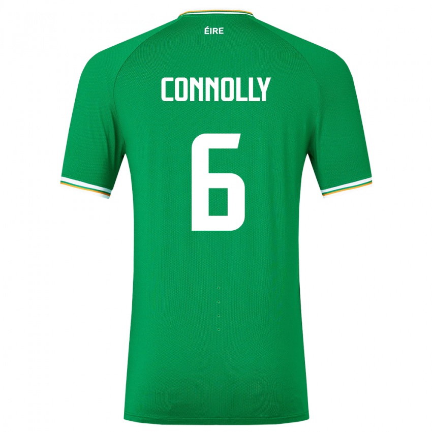 Niño Camiseta Irlanda Megan Connolly #6 Verde 1ª Equipación 24-26 La Camisa