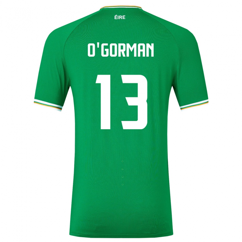 Niño Camiseta Irlanda Áine O'gorman #13 Verde 1ª Equipación 24-26 La Camisa