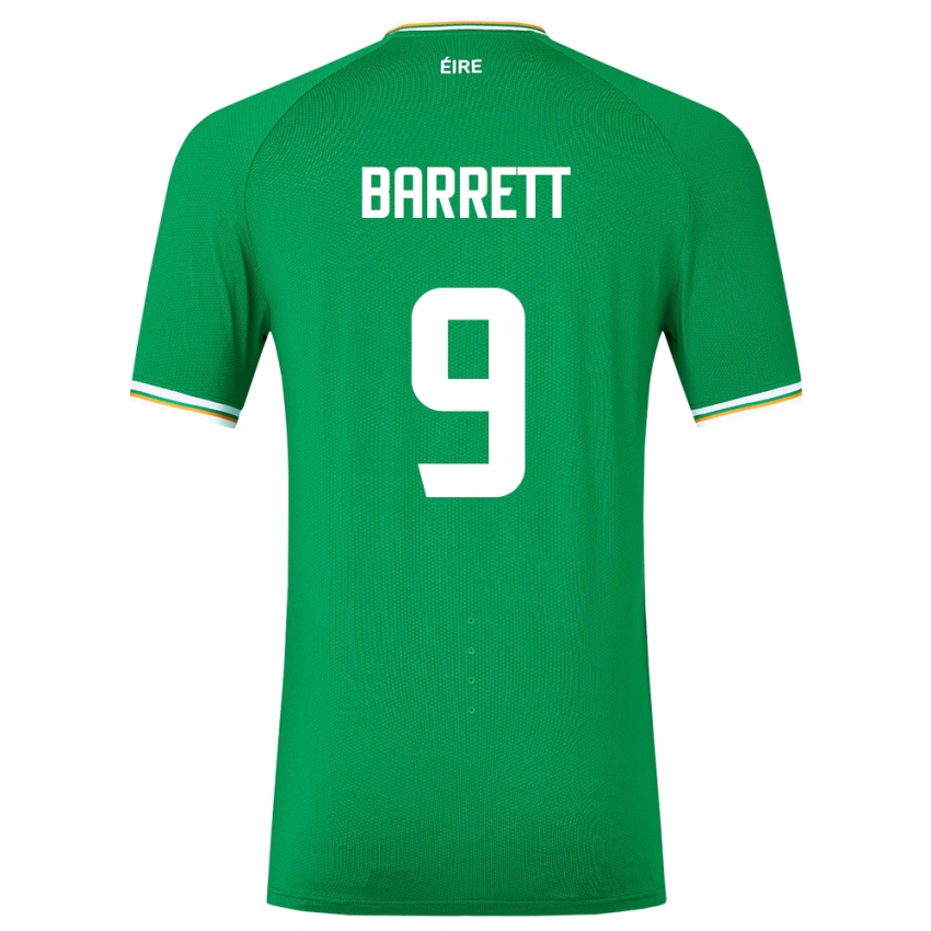 Niño Camiseta Irlanda Amber Barrett #9 Verde 1ª Equipación 24-26 La Camisa