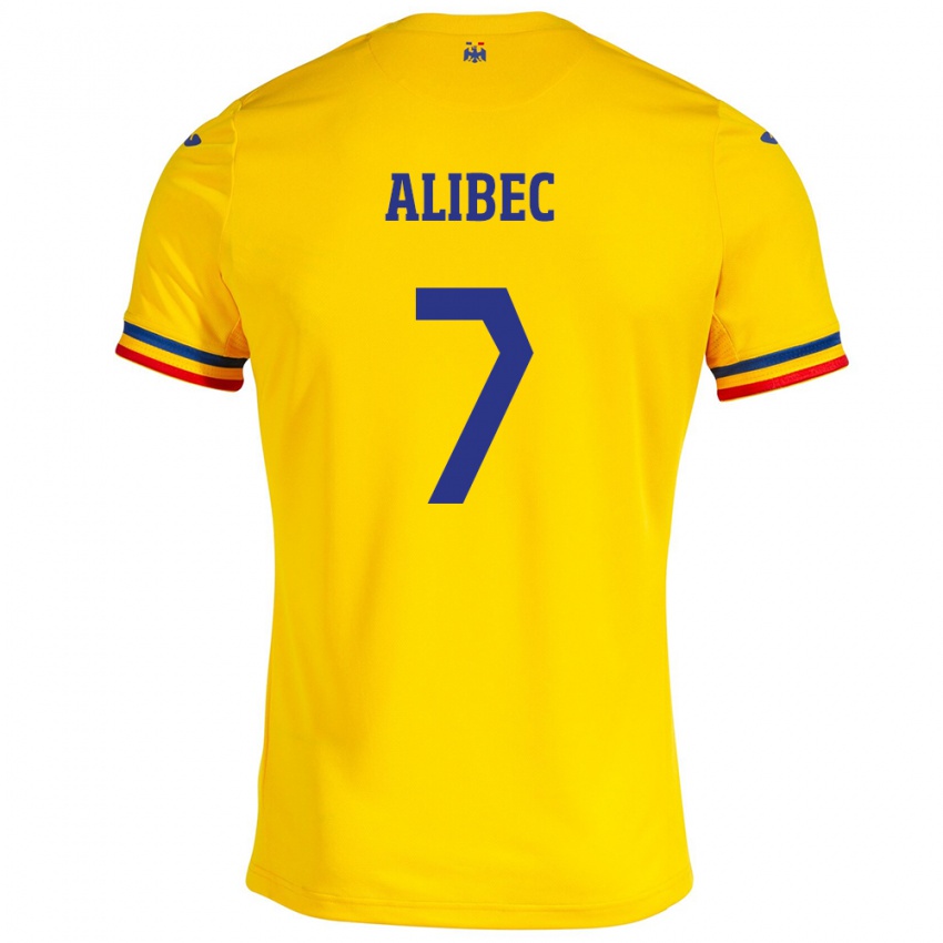 Niño Camiseta Rumania Denis Alibec #7 Amarillo 1ª Equipación 24-26 La Camisa