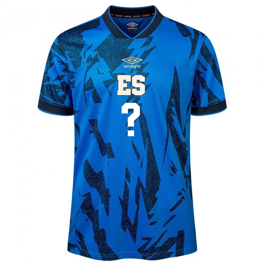 Niño Camiseta El Salvador Su Nombre #0 Azul 1ª Equipación 24-26 La Camisa