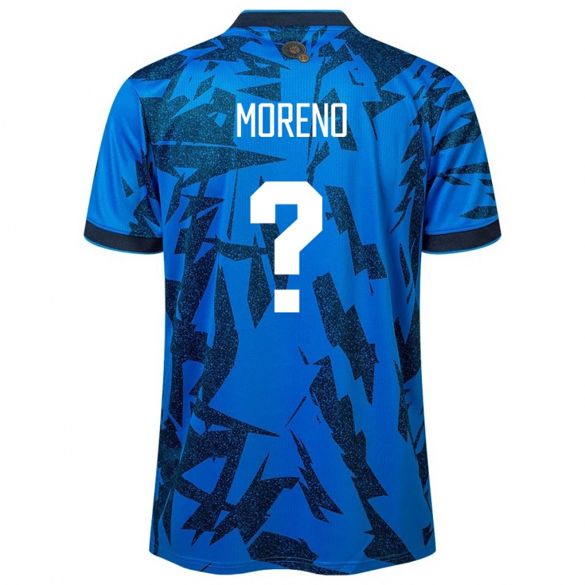 Niño Camiseta El Salvador Amando Moreno #0 Azul 1ª Equipación 24-26 La Camisa