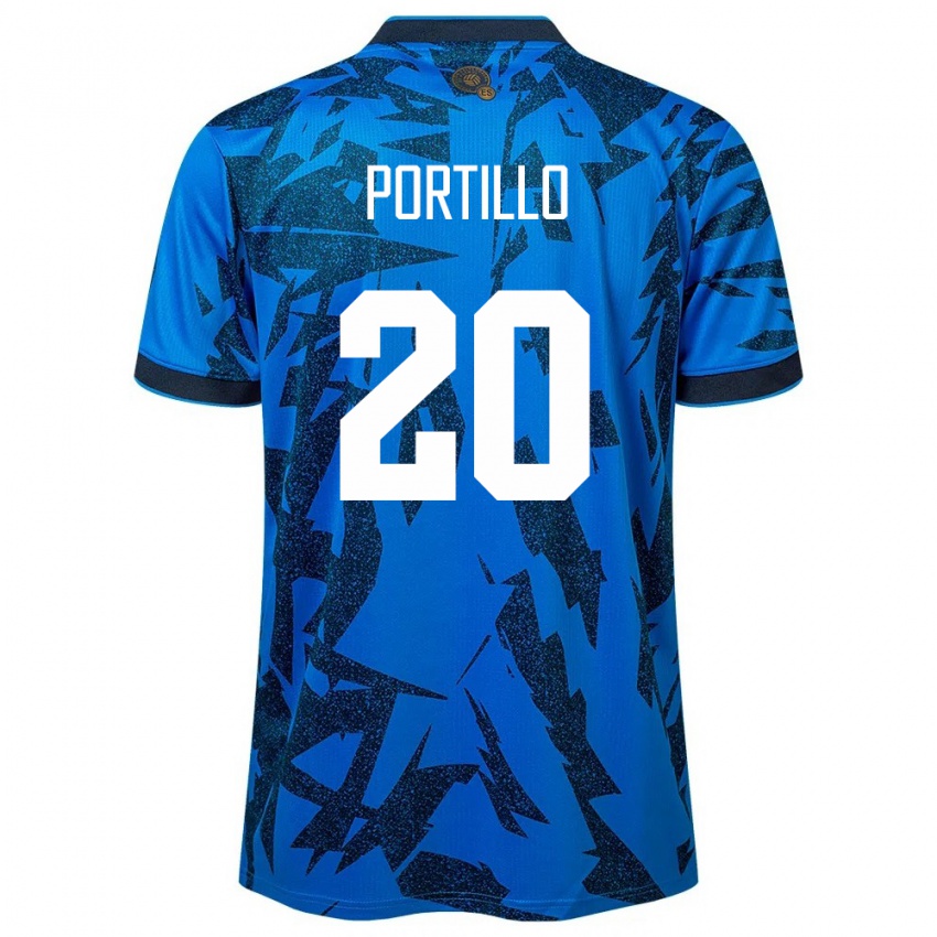 Niño Camiseta El Salvador Isaac Portillo #20 Azul 1ª Equipación 24-26 La Camisa
