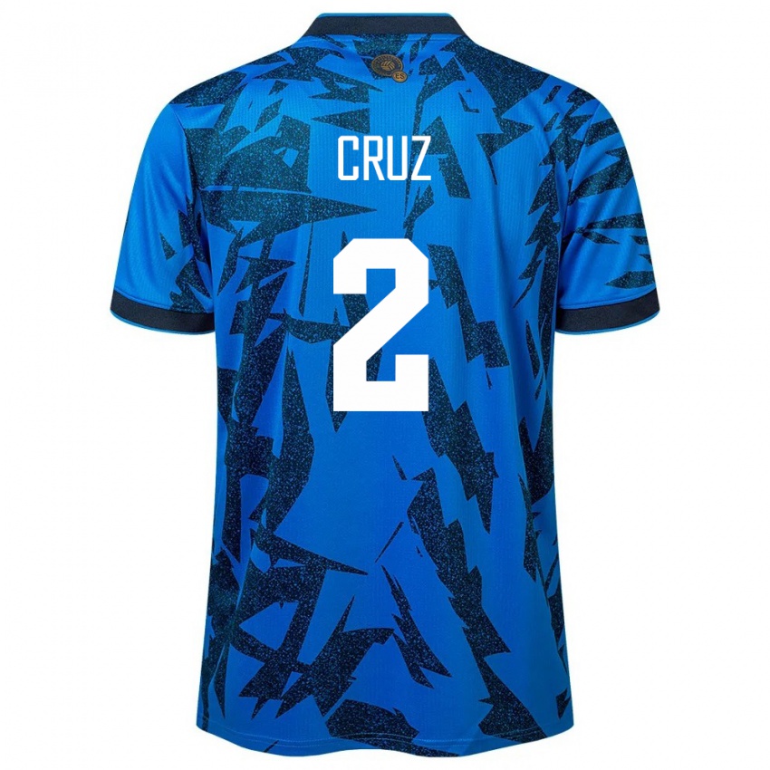 Niño Camiseta El Salvador Melvin Cruz #2 Azul 1ª Equipación 24-26 La Camisa