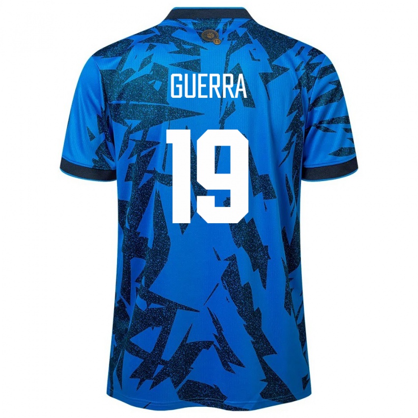 Niño Camiseta El Salvador Steven Guerra #19 Azul 1ª Equipación 24-26 La Camisa