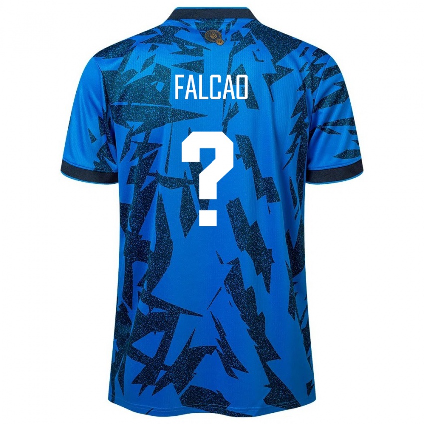 Niño Camiseta El Salvador Kiano Falcao #0 Azul 1ª Equipación 24-26 La Camisa
