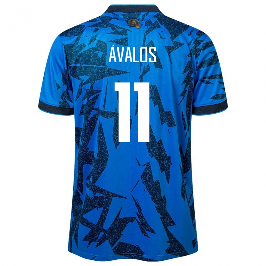 Niño Camiseta El Salvador Raúl Ávalos #11 Azul 1ª Equipación 24-26 La Camisa