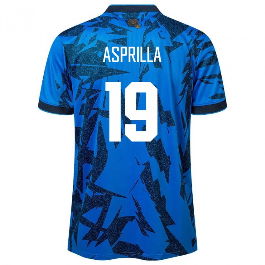 Niño Camiseta El Salvador Jair Asprilla #19 Azul 1ª Equipación 24-26 La Camisa