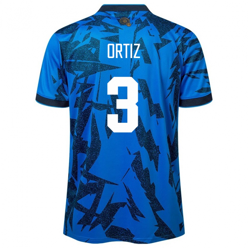 Niño Camiseta El Salvador Priscila Ortiz #3 Azul 1ª Equipación 24-26 La Camisa