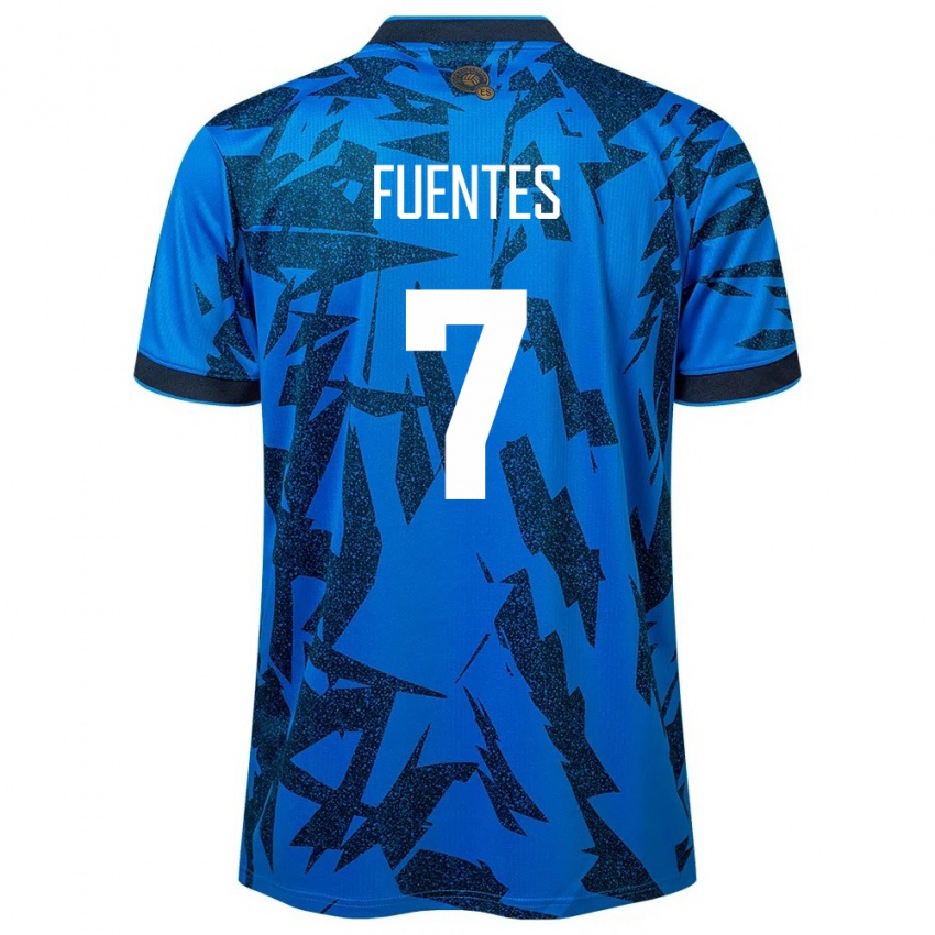 Niño Camiseta El Salvador Danielle Fuentes #7 Azul 1ª Equipación 24-26 La Camisa