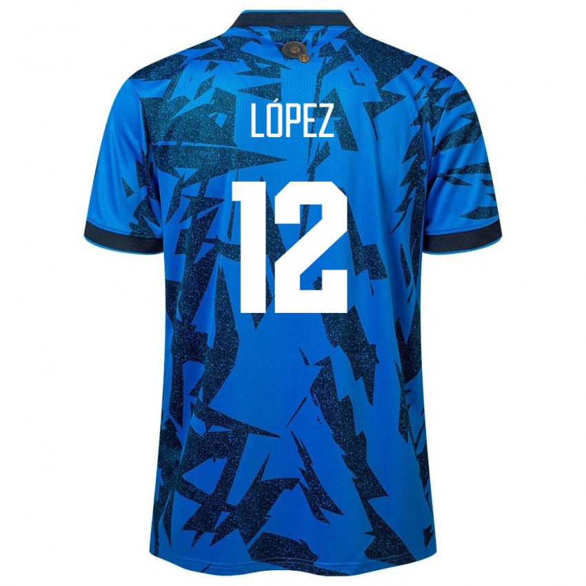 Niño Camiseta El Salvador Abigaíl López #12 Azul 1ª Equipación 24-26 La Camisa
